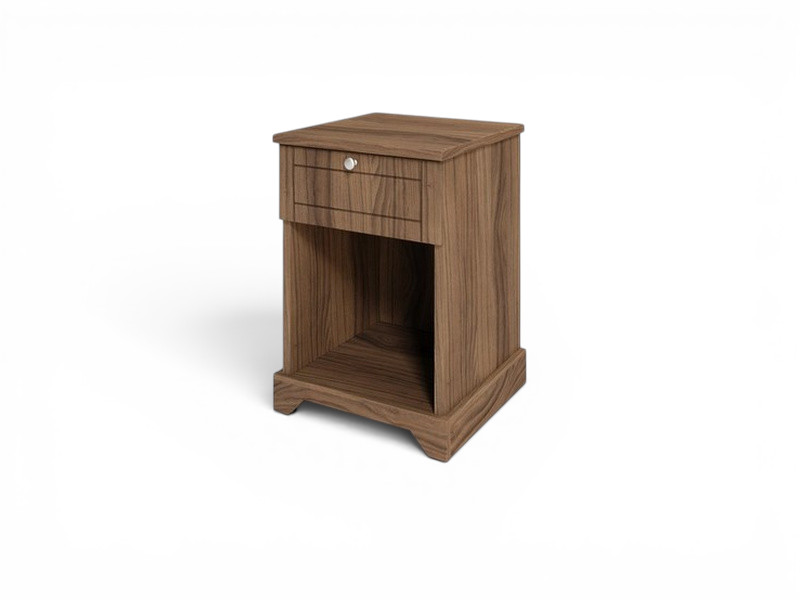 Lumen Contour Drawer / Open Bedside Table – Traditional Base