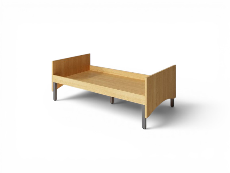 Fortis Metal-Leg Bed — Twin