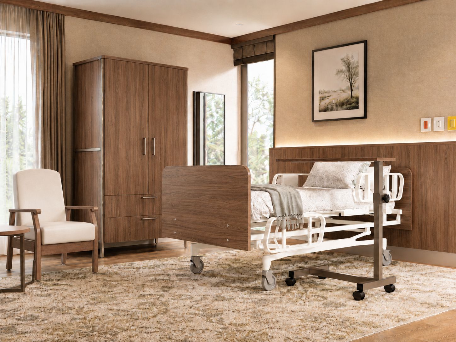 IntelliCare furniture in a long-term-care resident room