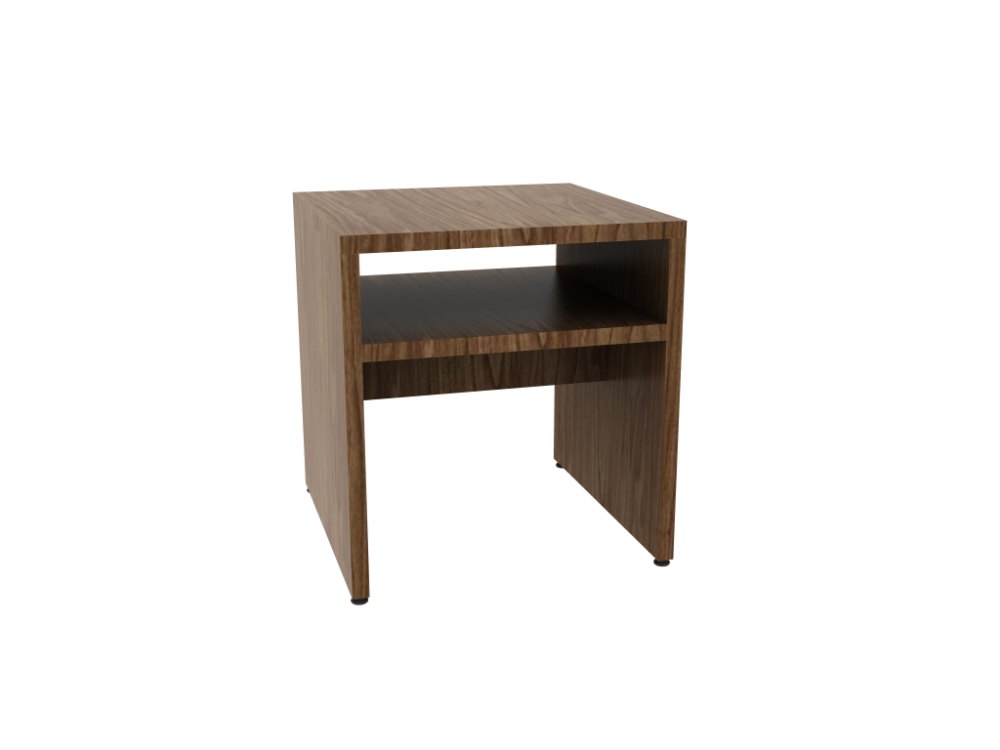 Tranquil Square End Table with Open Shelf