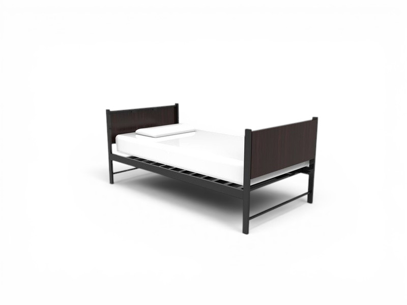 Fortis Steel Bed with Laminate Accents — Twin