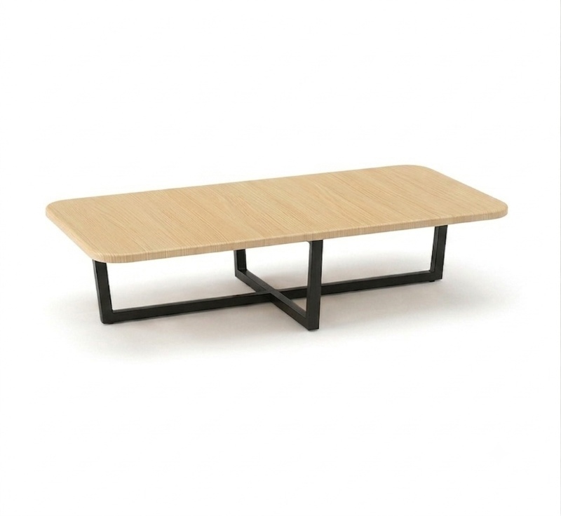 Tranquil Rectangular Coffee Table – Steel Base