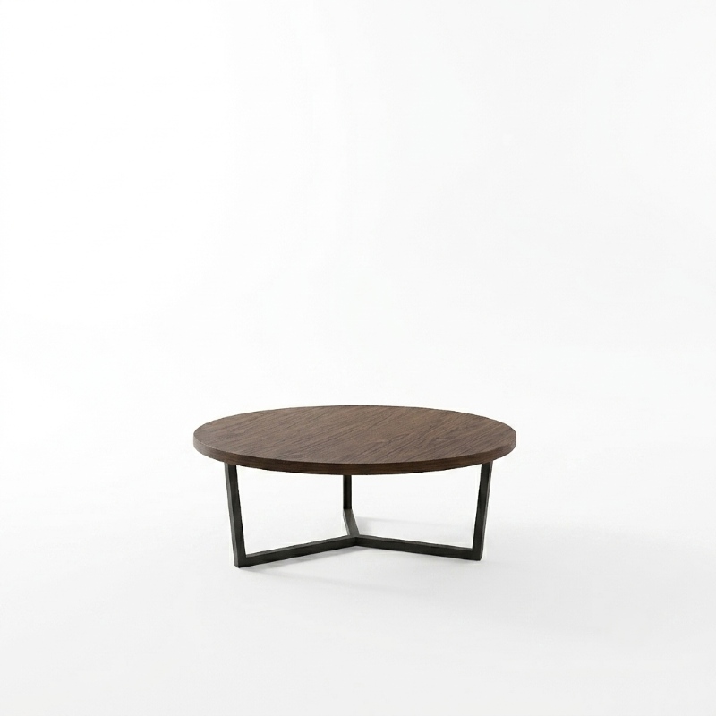 Tranquil Round Coffee Table – Steel Base