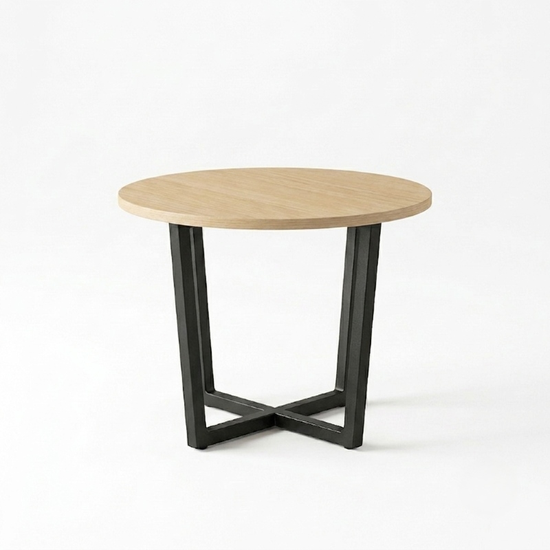 Tranquil Round Side Table – Steel Base